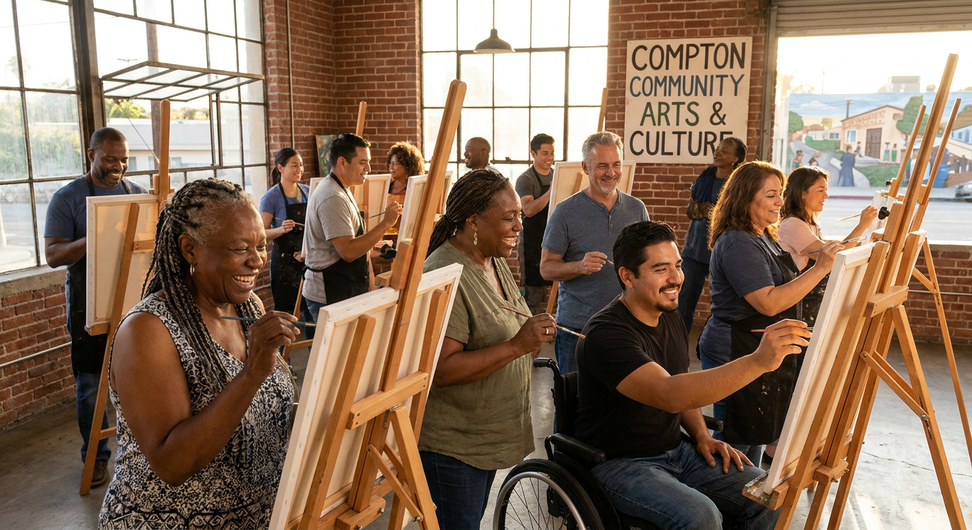 Mobile Paint Party Workshop in Compton