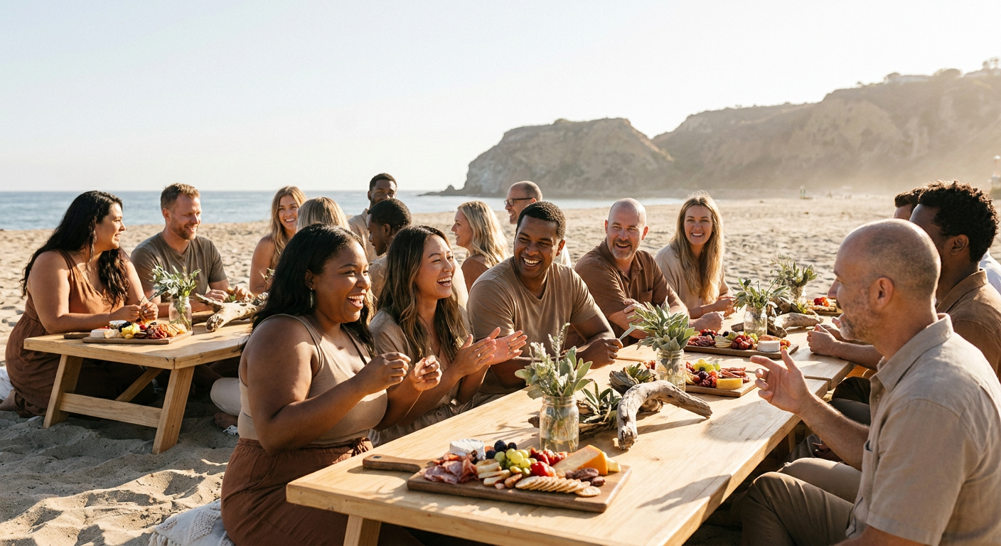 Luxury Beach Picnic on Dana Point Sands