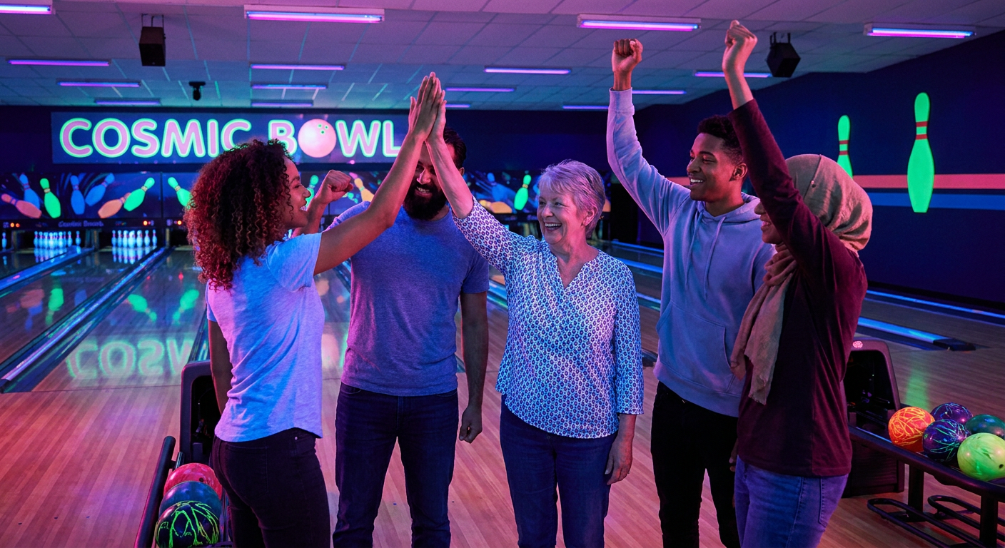 Cosmic Bowling Party at Del Rio Lanes
