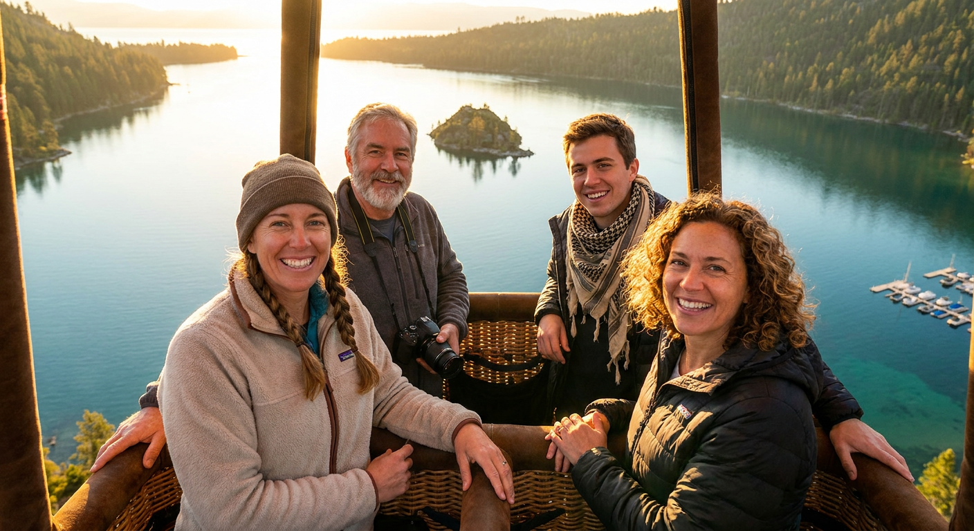 Sunrise Hot Air Balloon Flight Over Lake Tahoe