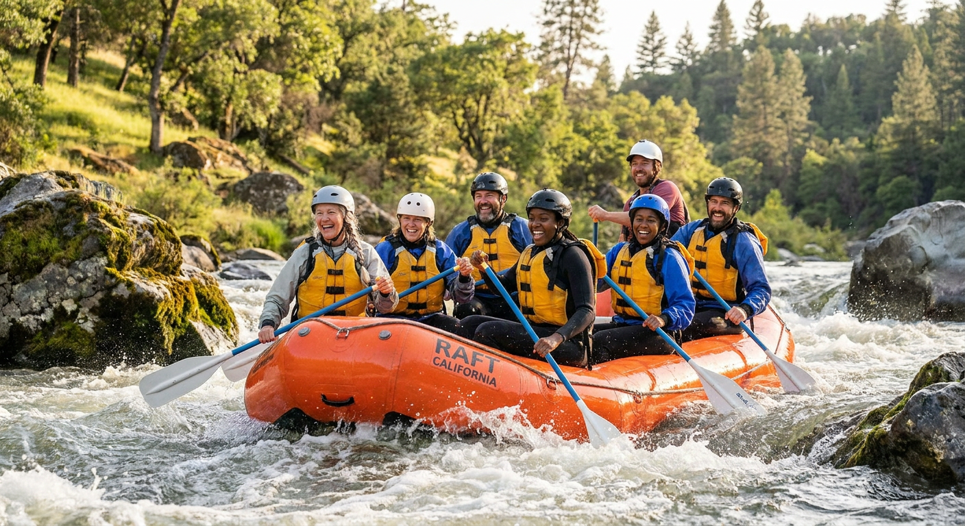 South Fork American River Team Rafting Express