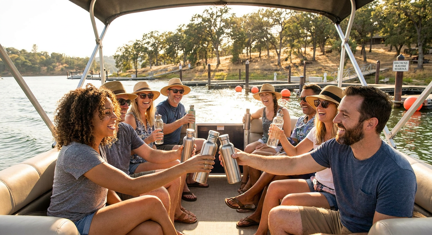 Private Pontoon Boat Day on Folsom Lake