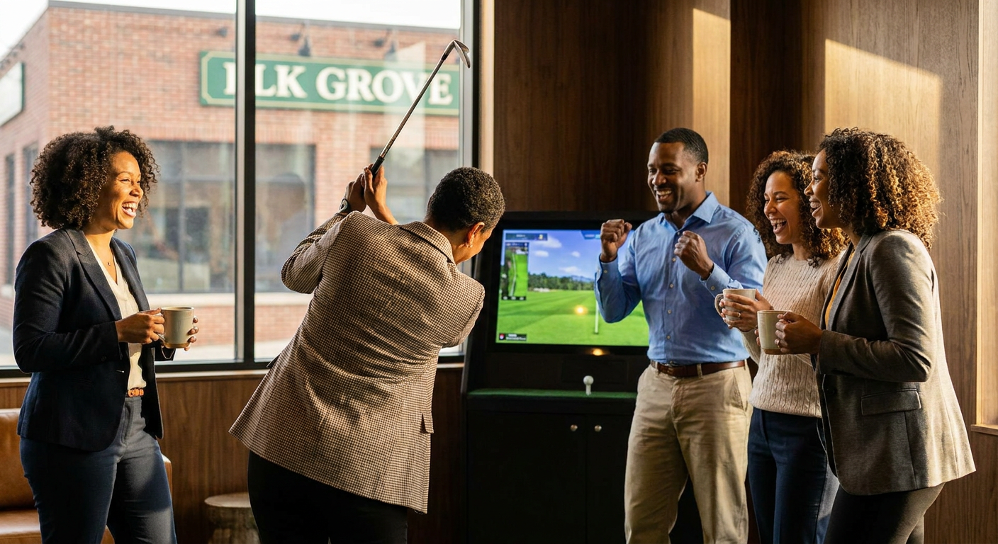 Indoor Golf Simulator Team Play