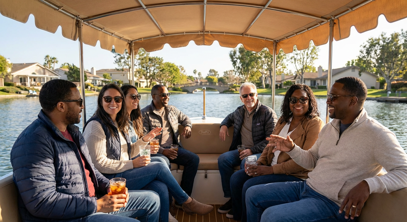 Private Duffy Electric Boat Cruise on Foster City Lagoon