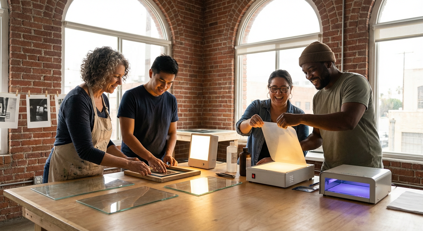 Private Light Art Print Workshop at Secret Art House