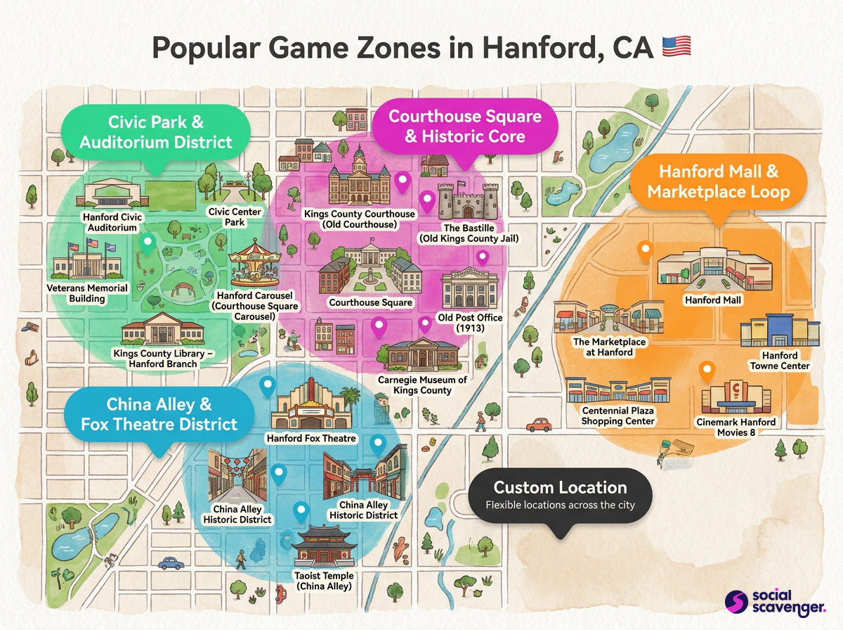 Discover Hanford's Top Game Zones