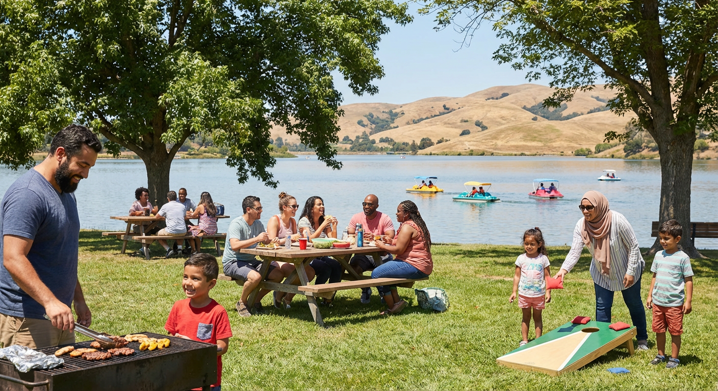 Reservable Group Picnic Gathering at Lafayette Reservoir