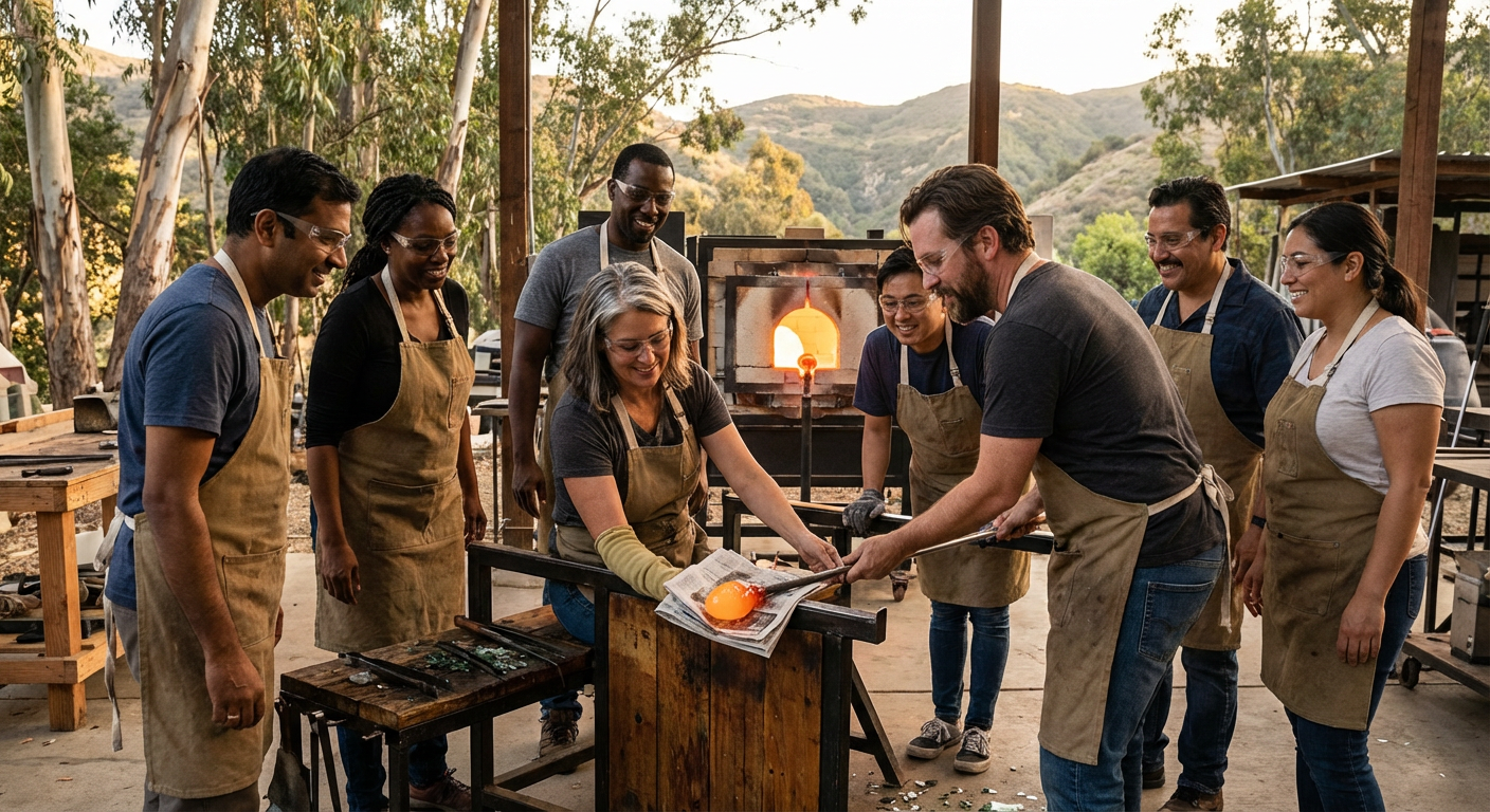 Hands-On Glassblowing Workshop at Sawdust Art Festival