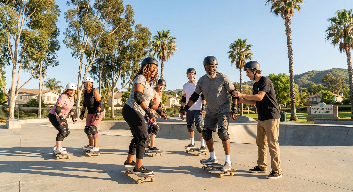 Etnies Skatepark Group Party with Lesson