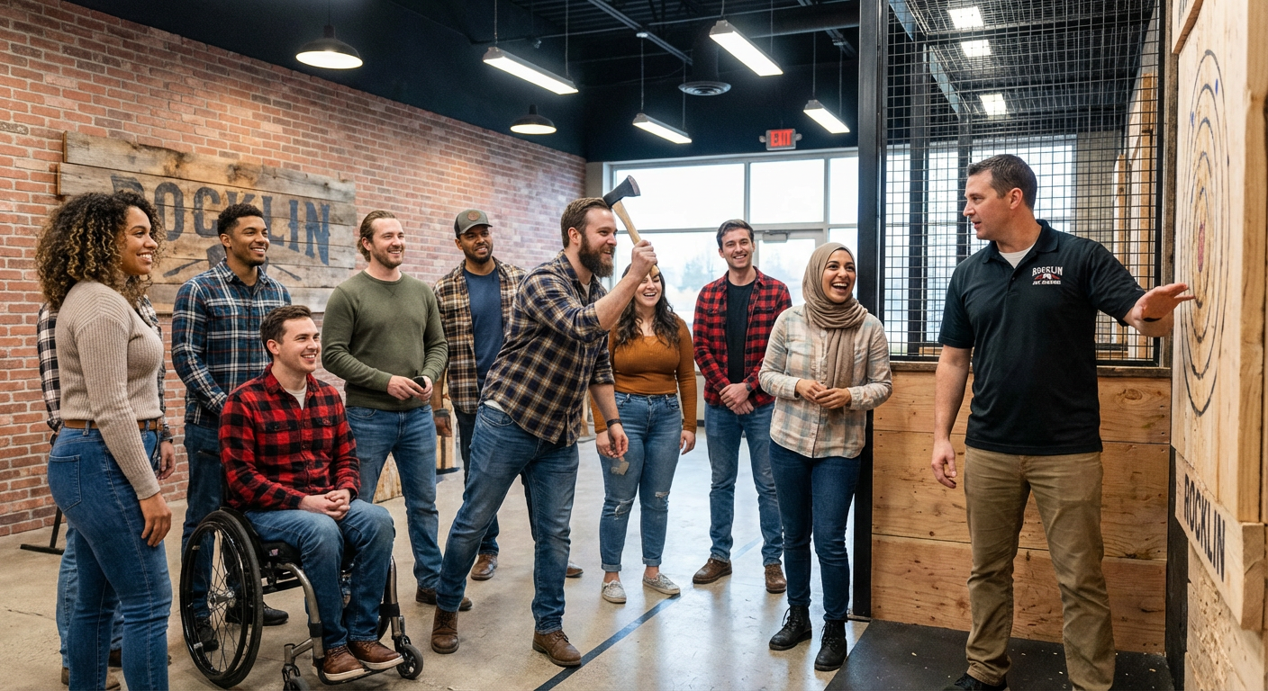 Private Axe Throwing Session For Teams At Impact Axe