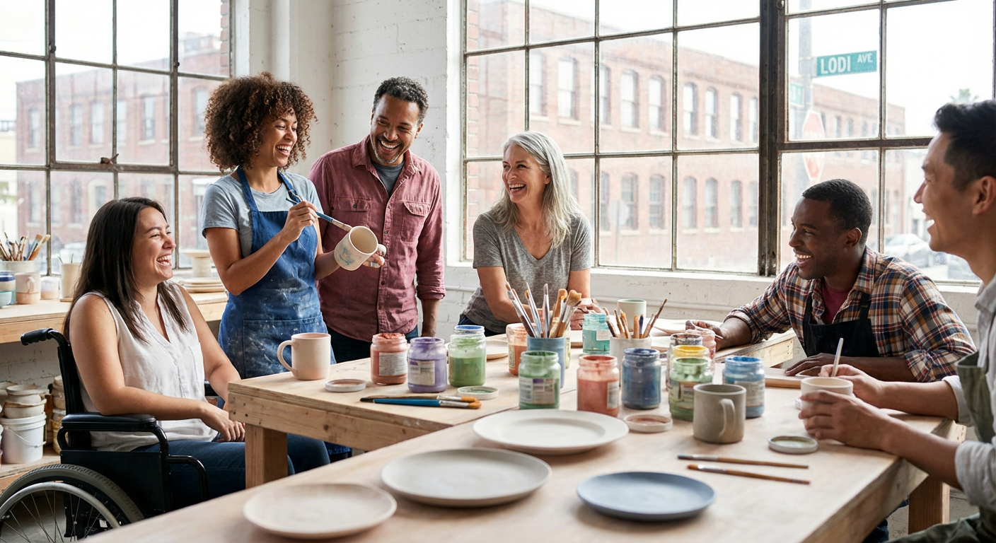 Pottery Painting Party at The Mud Mill