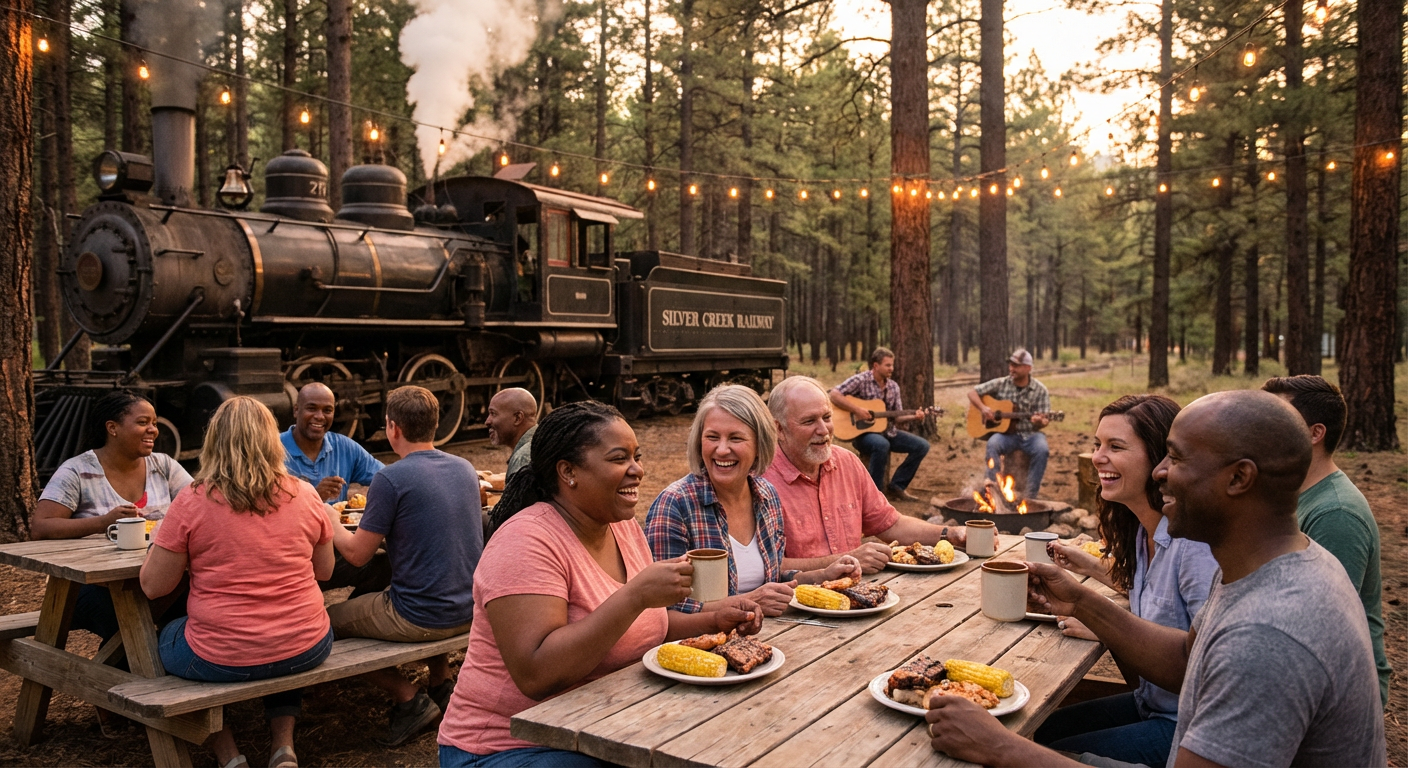 Moonlight Dinner Train at Yosemite Mountain Sugar Pine Railroad