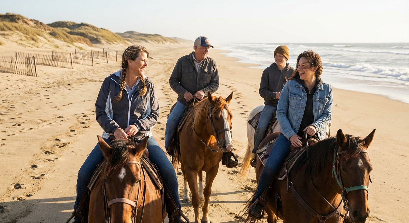 Guided Beach Horseback Ride on Monterey Dunes