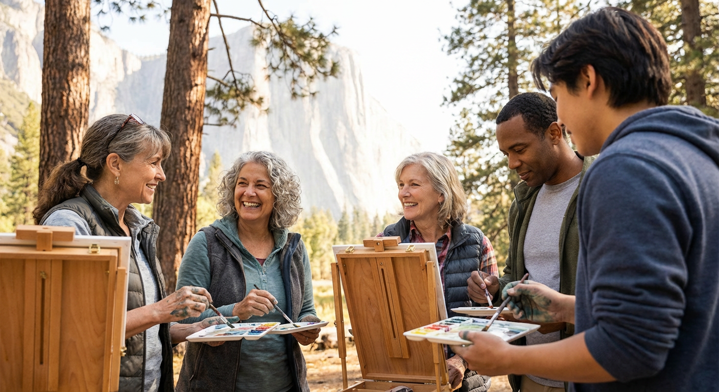 Private Yosemite Custom Art Class in the Park
