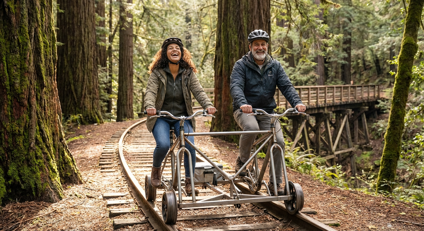 Pudding Creek Redwood Railbike Adventure