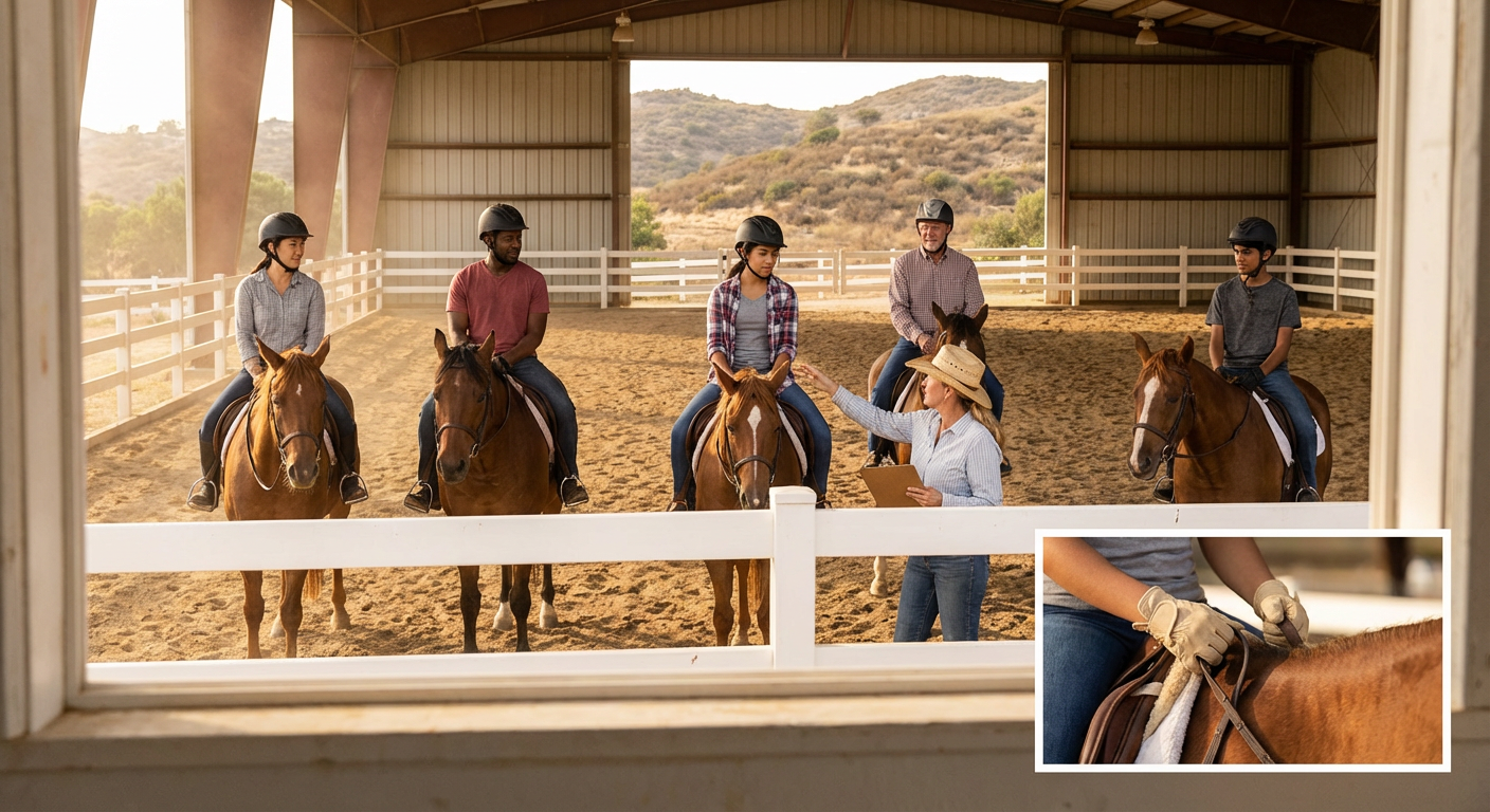 Small-Group Horseback Riding Lesson in Menifee