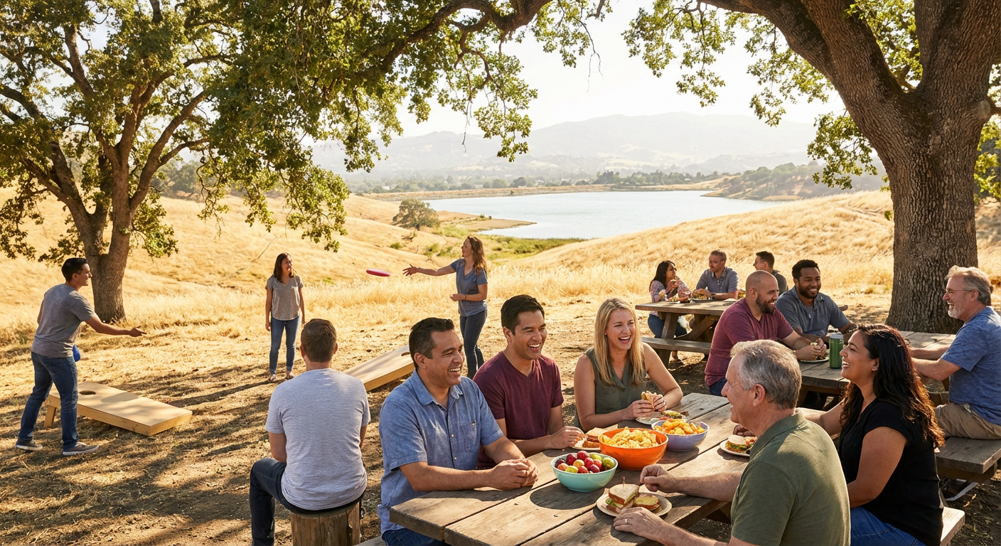 Hillside Group Picnic at Ed R. Levin Park’s Oak Knoll