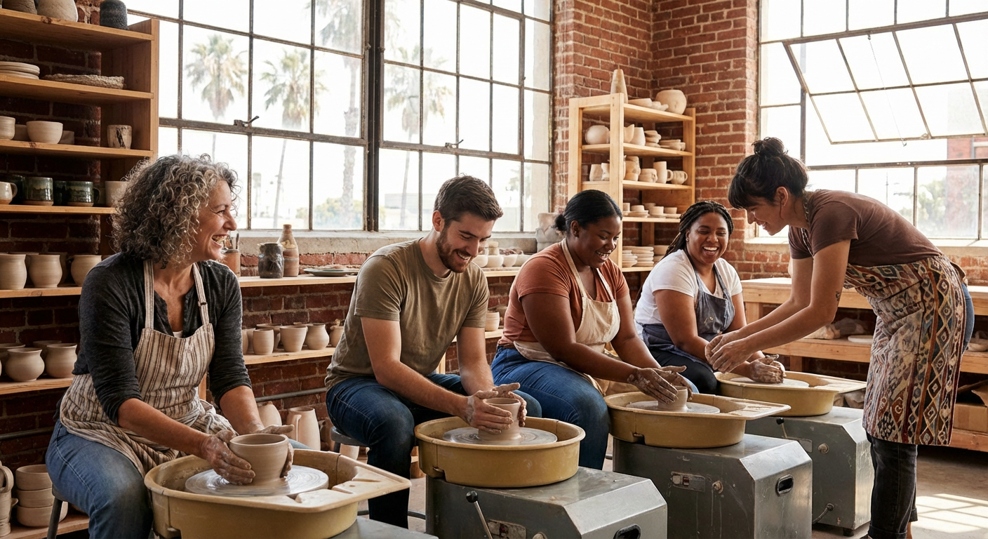 Hands-On Pottery Wheel Team Workshop