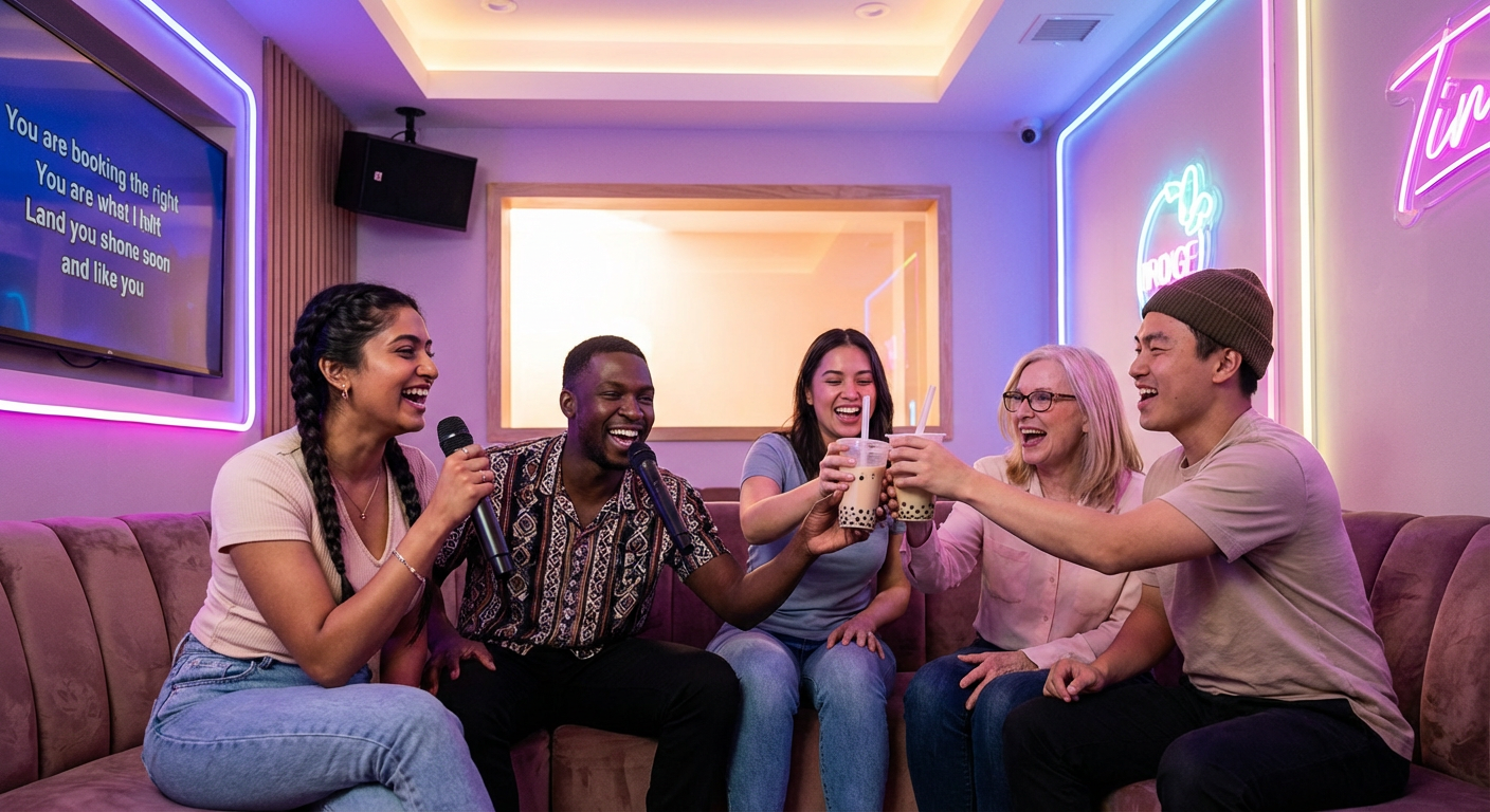 Private Karaoke Room with Boba at Factory Tea Bar
