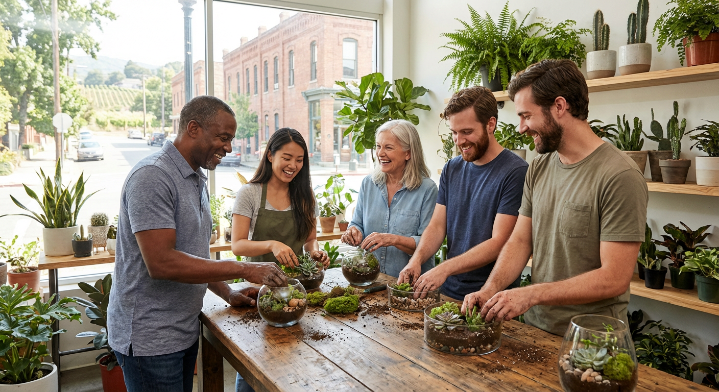 Terrarium-Building Workshop at Riza Plants