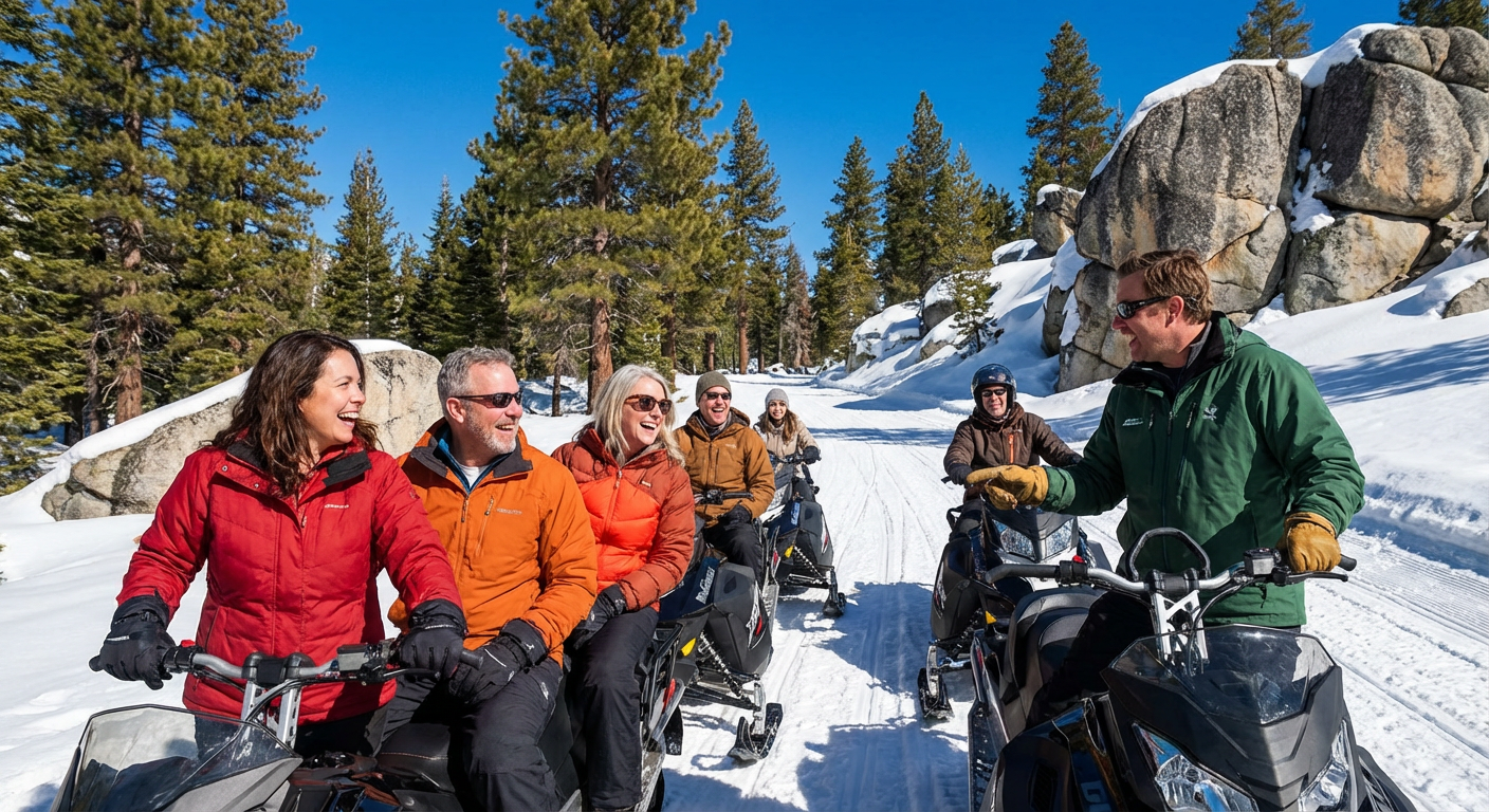 Private Snowmobile Tour in Truckee Backcountry