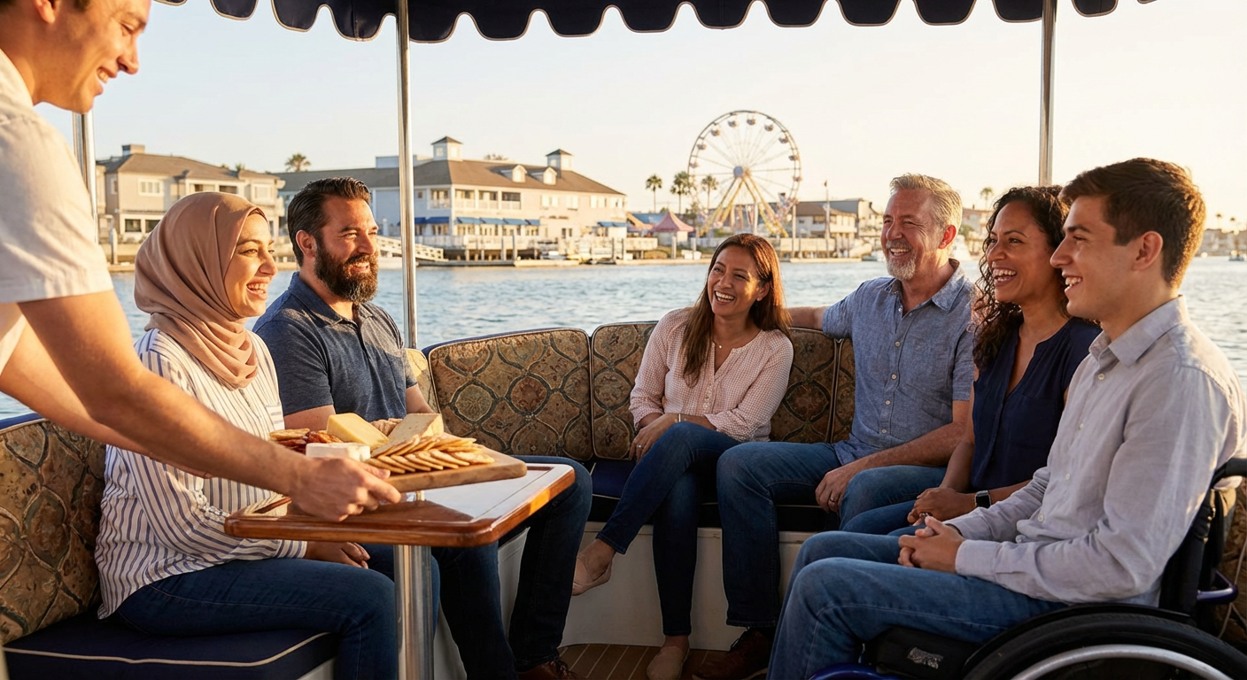 Self-Captained Duffy Electric Boat Cruise Around Balboa Island