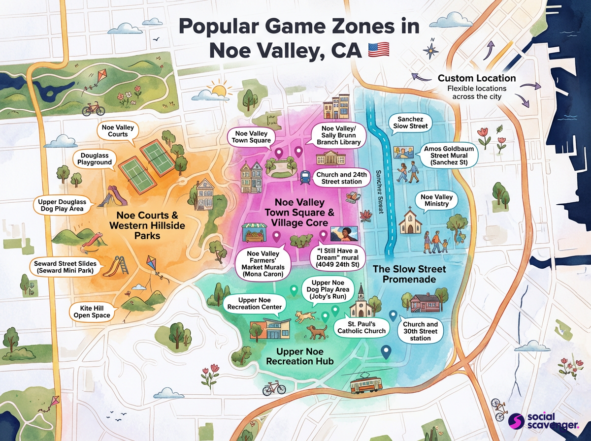 Explore Top Game Zones in Noe Valley