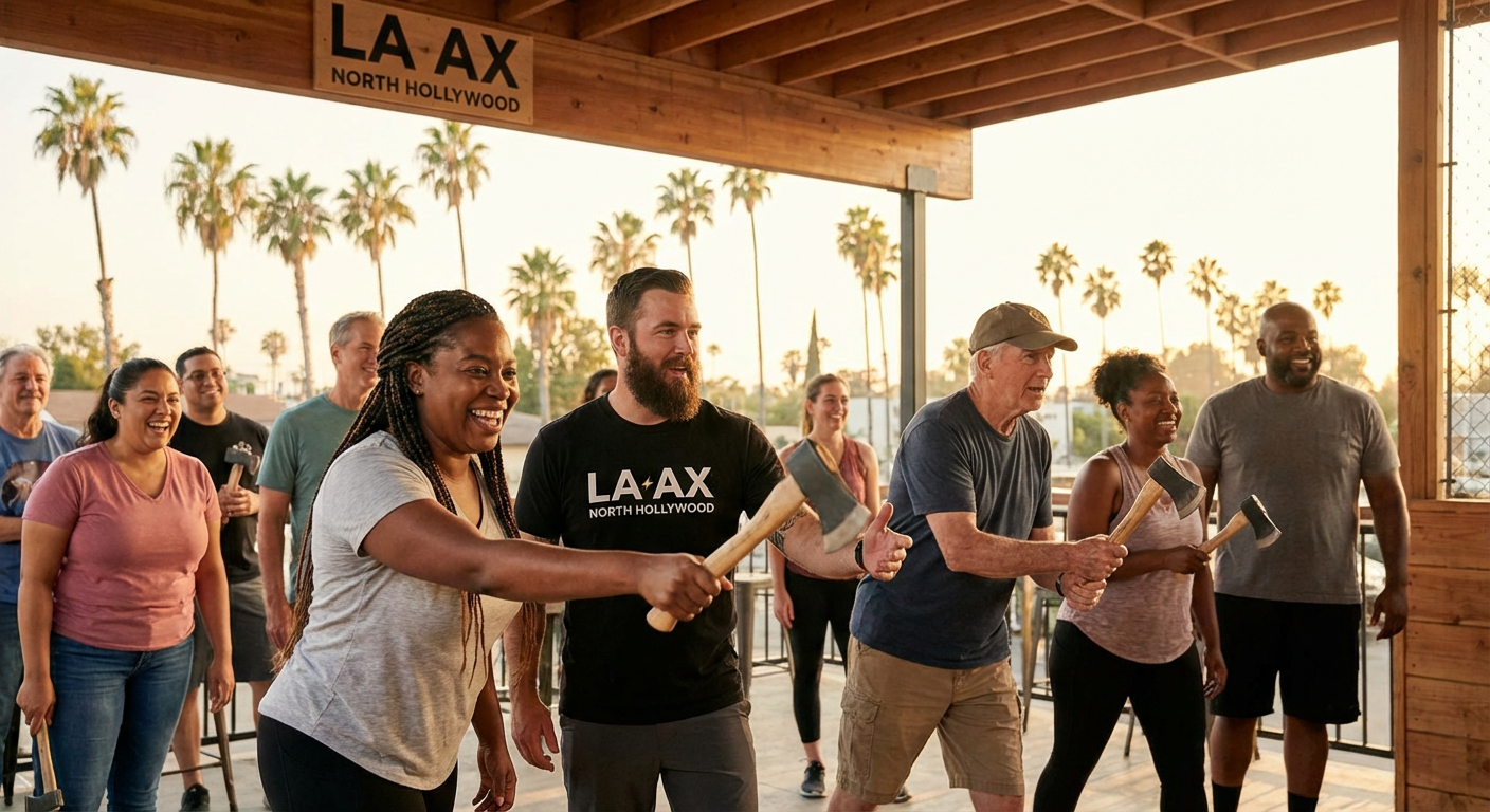 Private Axe Throwing Arena Session at LA AX