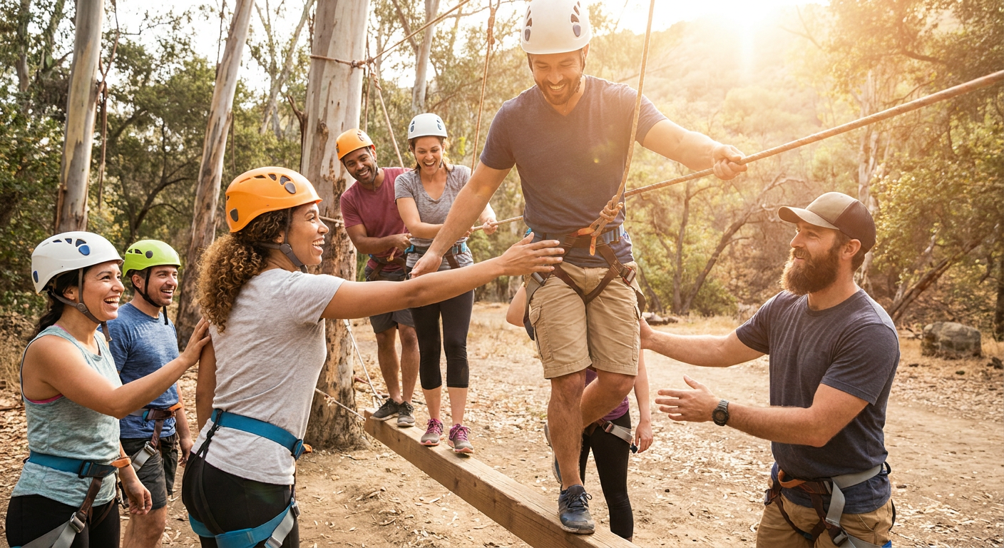 Low Ropes Team Challenge at Irvine Ranch Outdoor Education Center