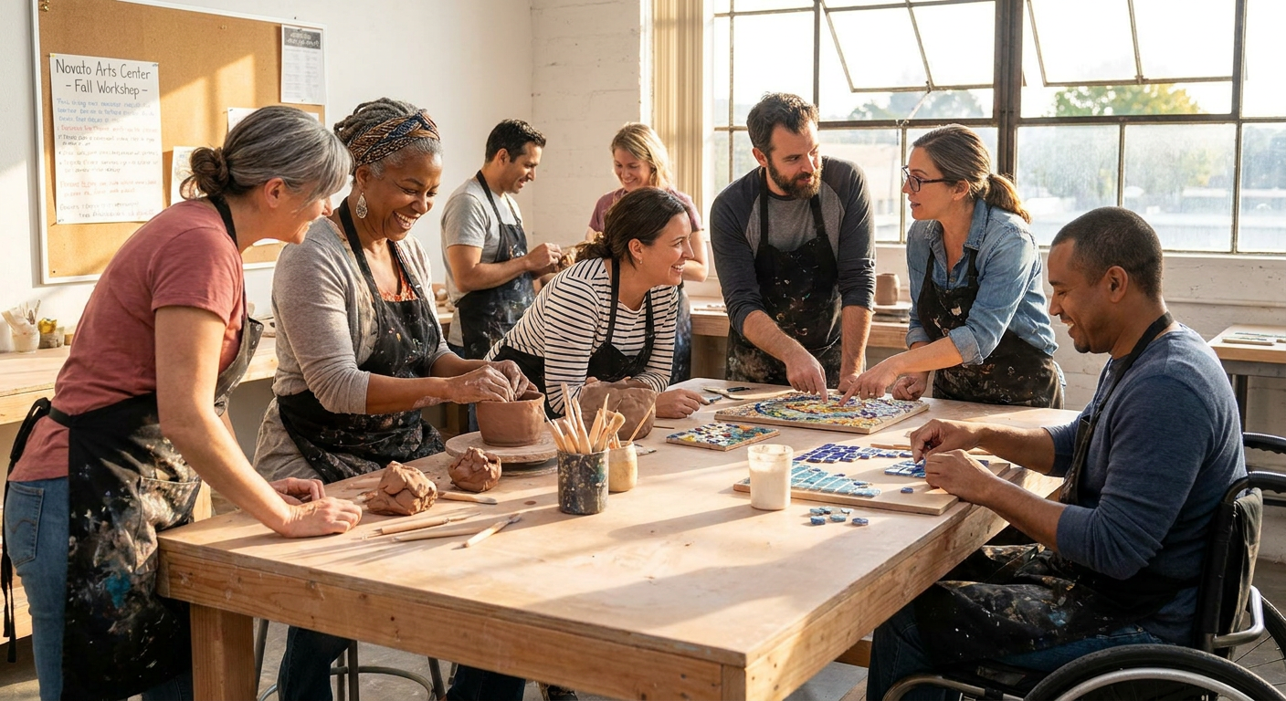 Hands-On Pottery, Mosaics or Printmaking Team Workshop