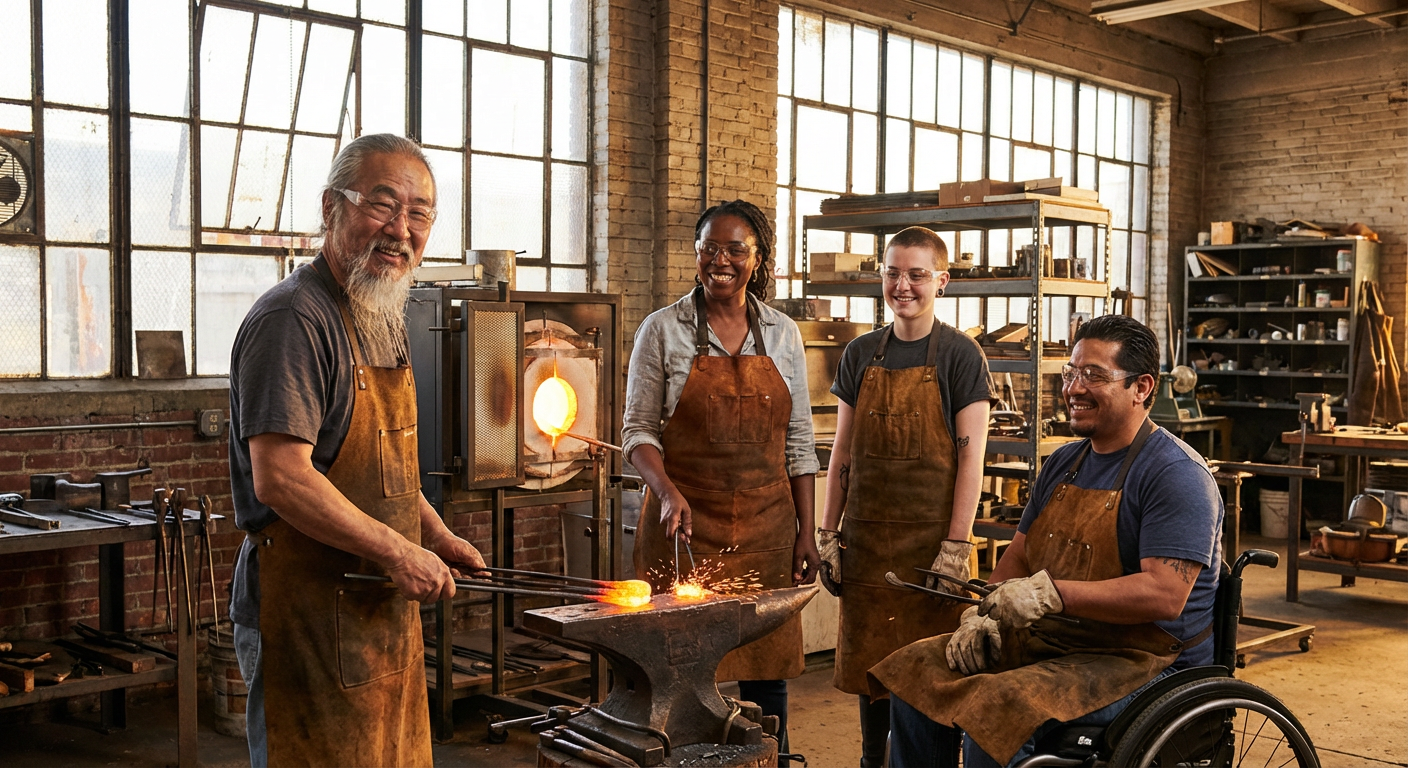 Industrial Arts Team Build Workshop at The Crucible