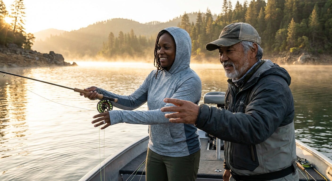 Lake Oroville Topwater Fly Fishing Lesson