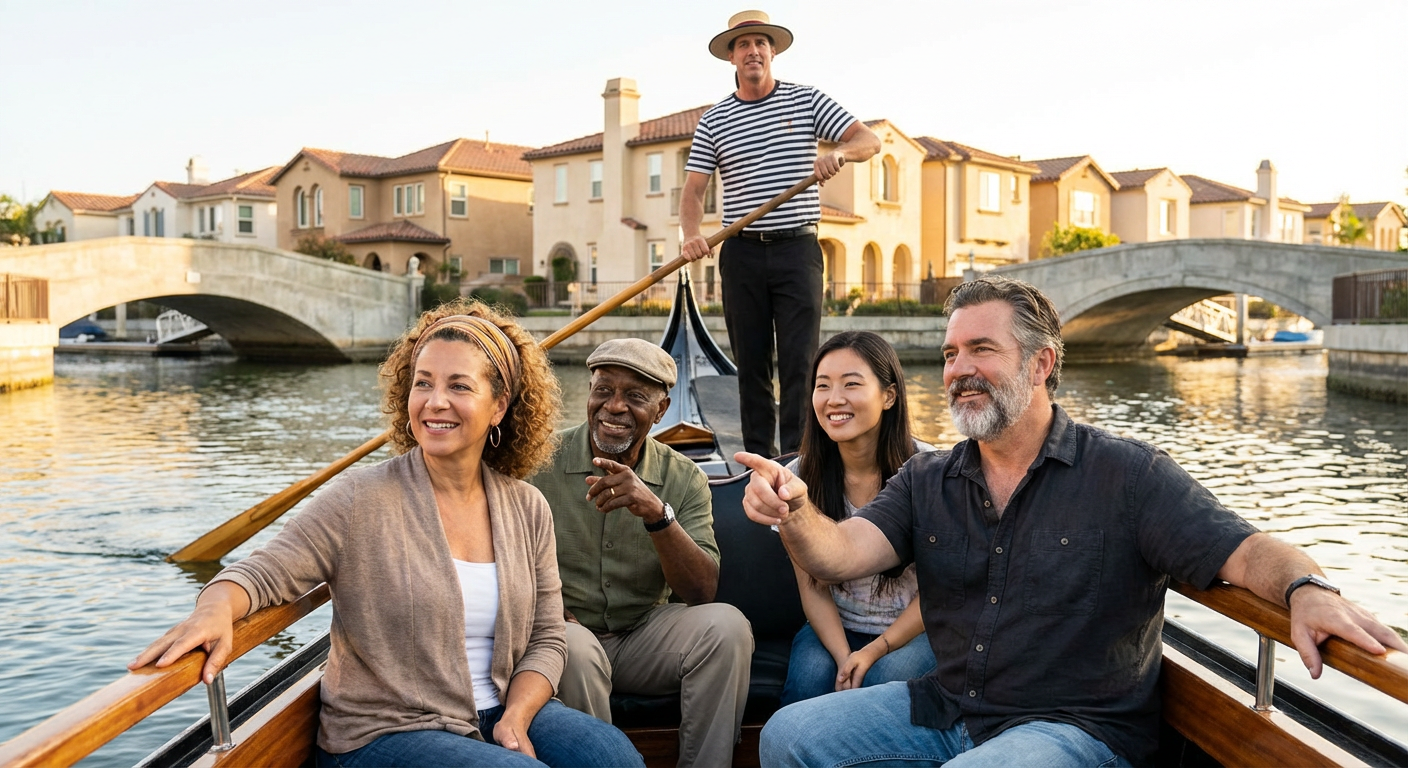 Private Gondola Cruise Through Oxnard Canals