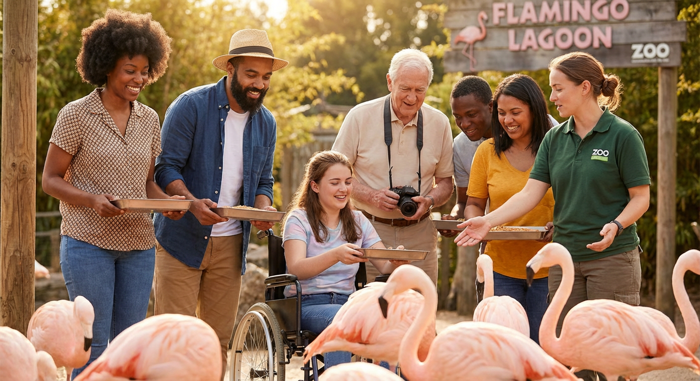 Private Flamingo Feeding Encounter at JMZ