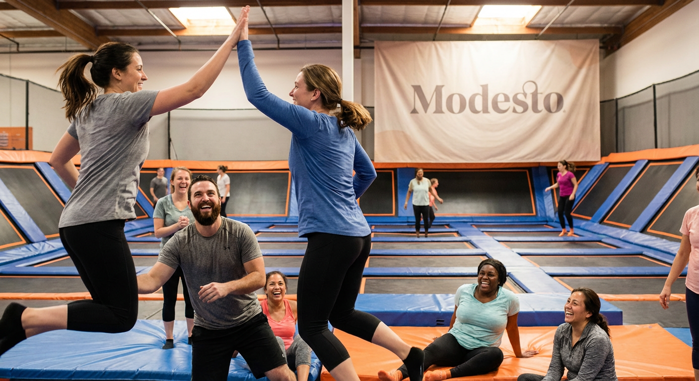 Private Trampoline Park Play Session at Sky Zone Modesto