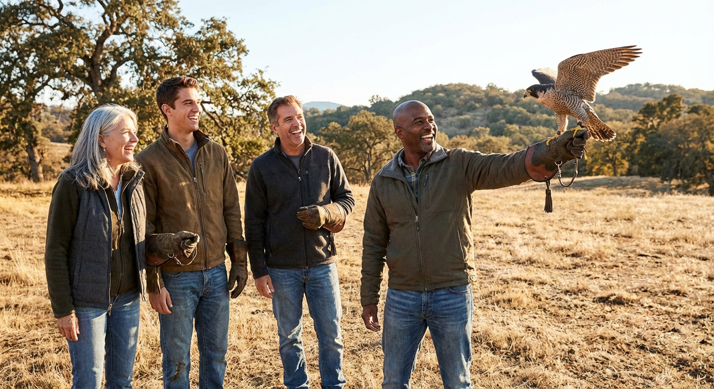 Private Owl and Falcon Encounter