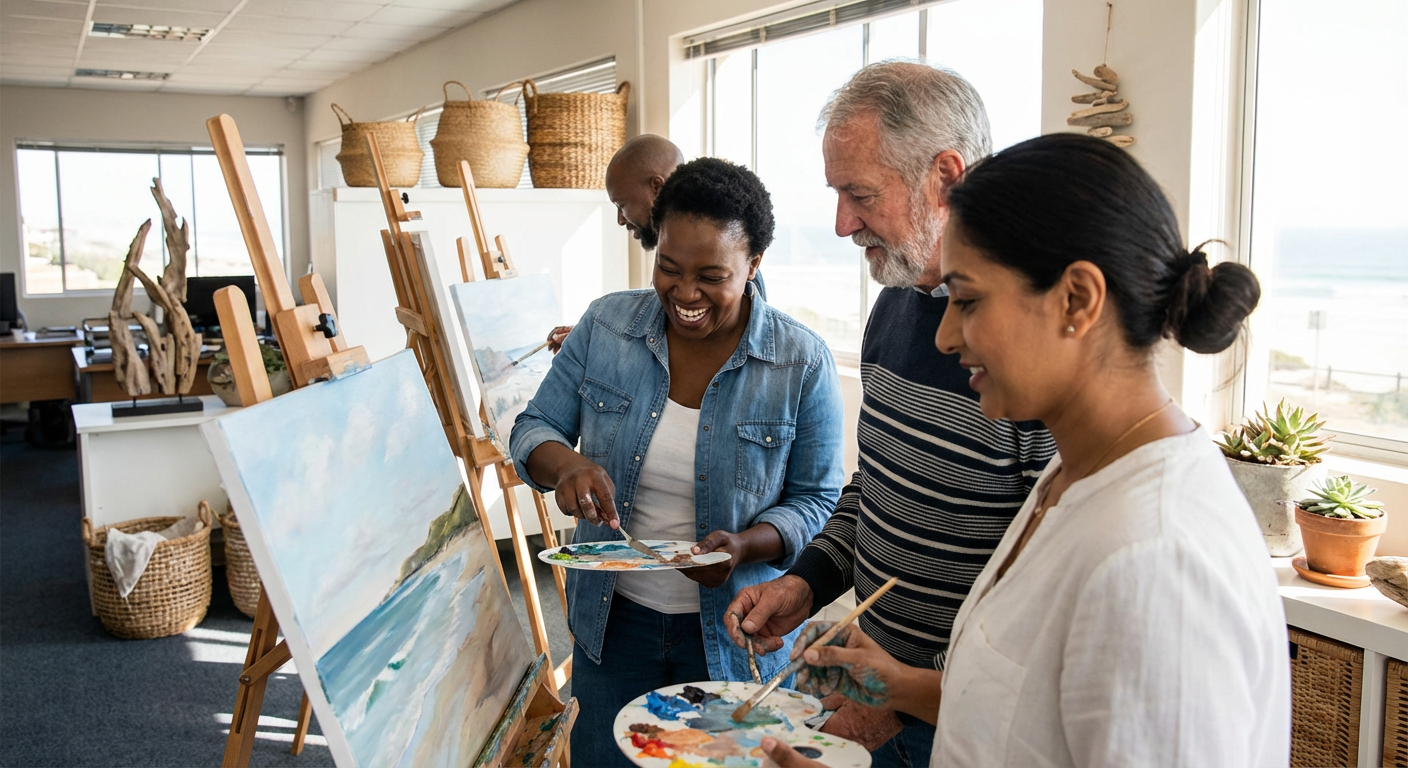 Onsite Team Paint Party in Seal Beach