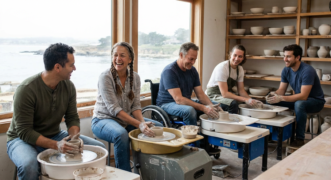 Play With Clay Wheel Throwing Workshop at Monterey Clay Studio