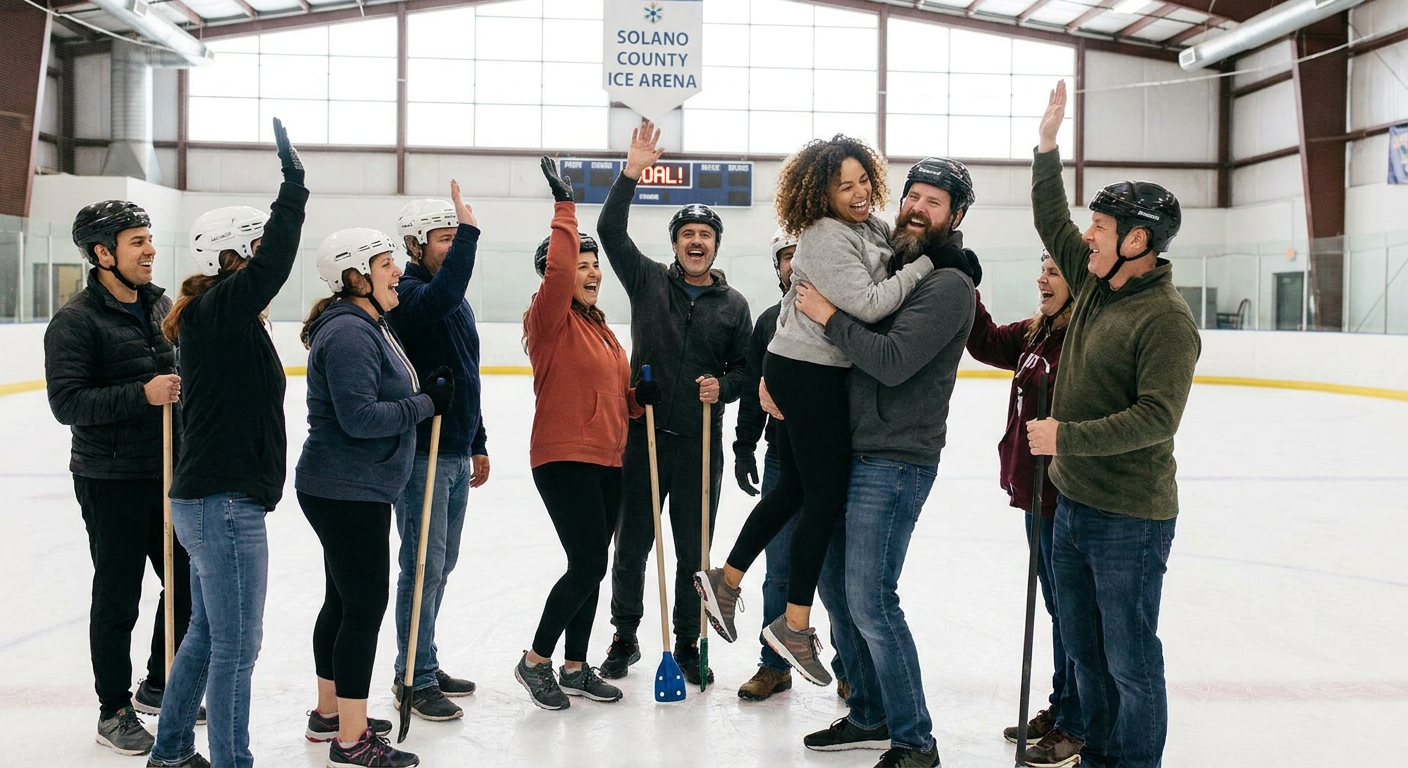 Private Broomball Games at Vacaville Ice Sports
