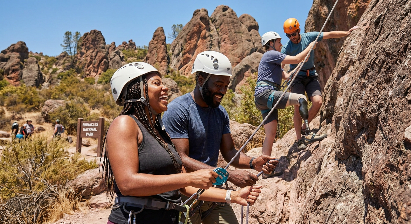 Guided Pinnacles Rock Climbing Day