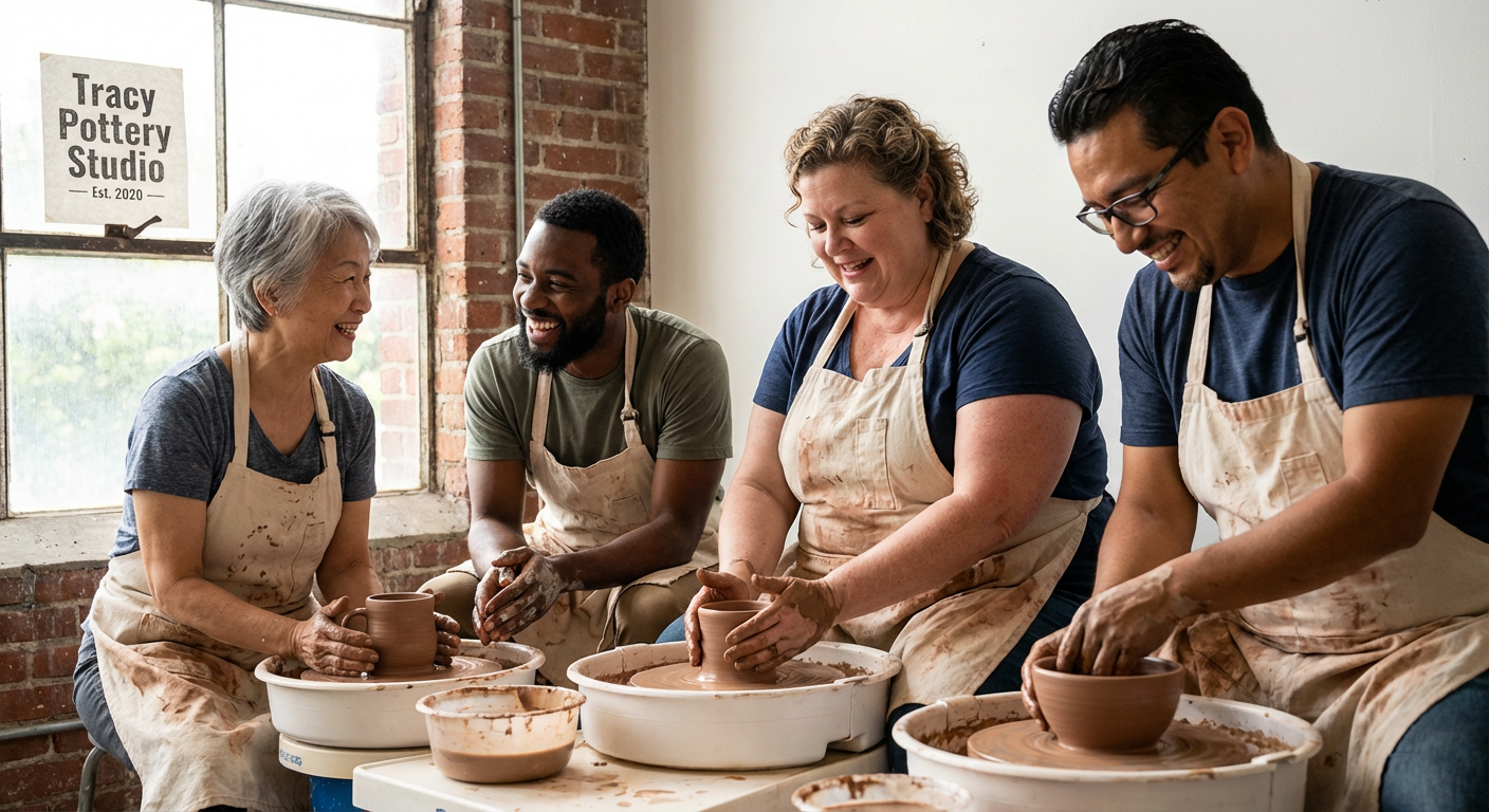 Small-Team Wheel-Throwing Pottery Workshop