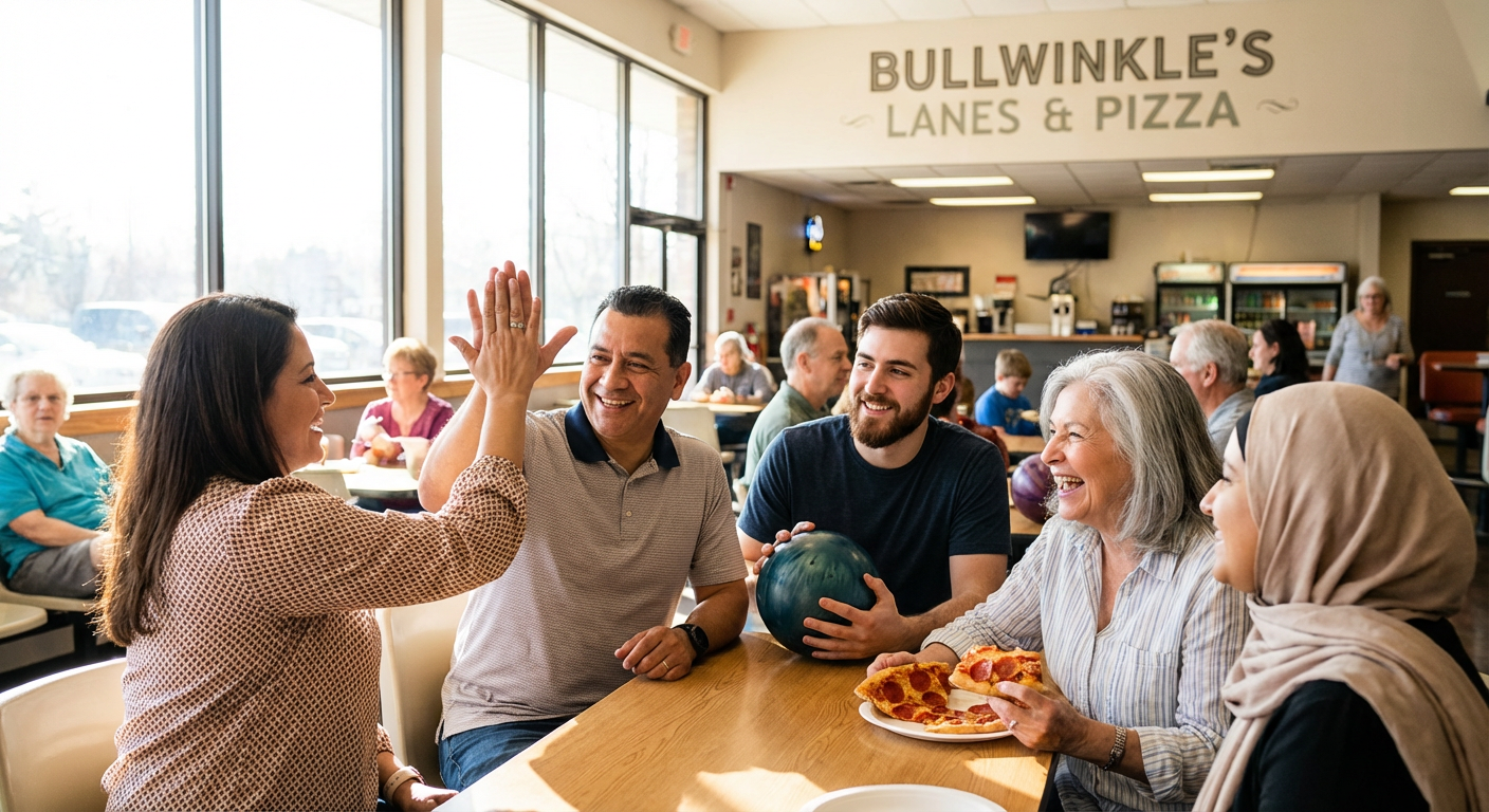 Pins and Pizza Bowling Social at Bullwinkle’s Upland