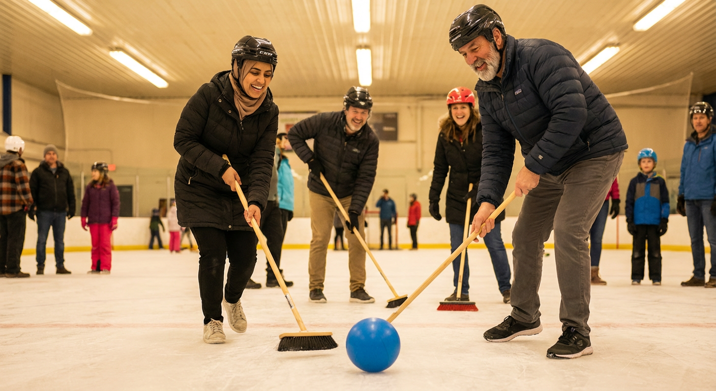 Private Broomball Team Scrimmage at Vacaville Ice Sports