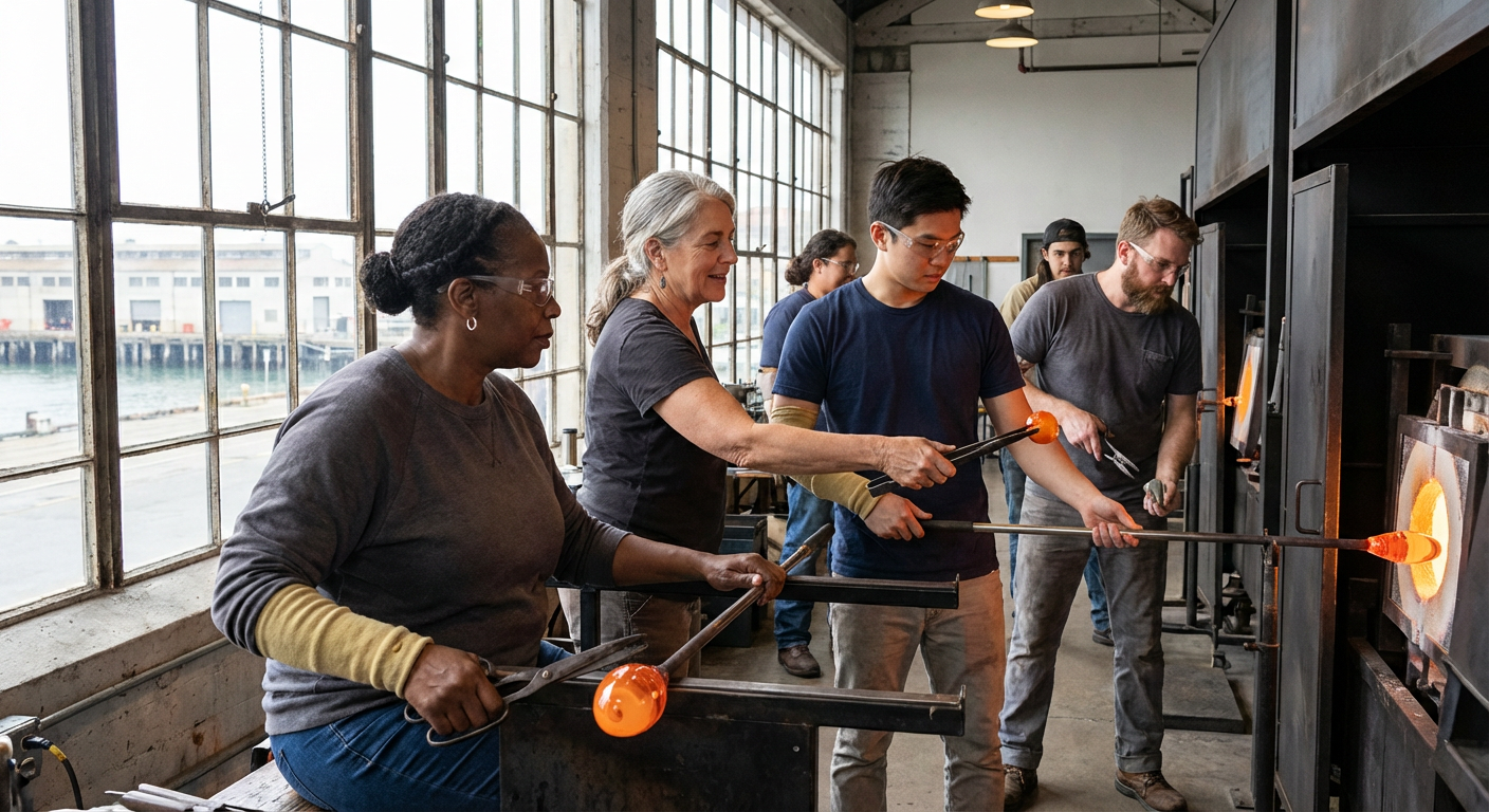 Hands-On Glassblowing Workshop on Mare Island