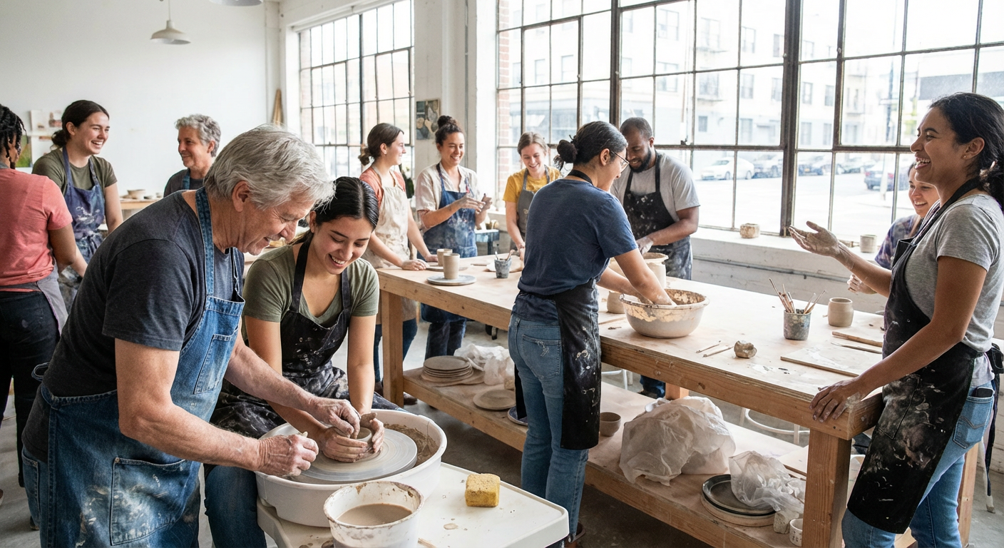 Private Pottery Team Building Workshop in Downtown Vallejo