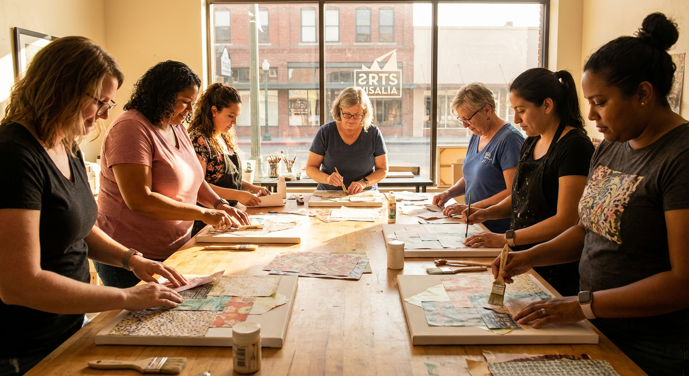 Mixed‑Media Collage Workshop at Arts Visalia